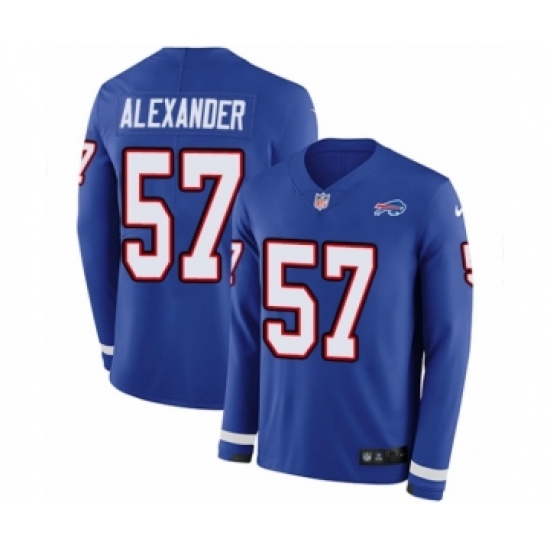 Youth Nike Buffalo Bills #57 Lorenzo Alexander Limited Royal Blue Therma Long Sleeve NFL Jersey - Ujersey