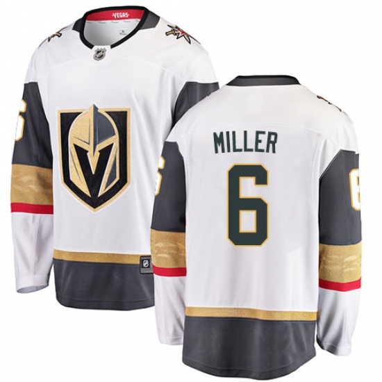 Youth Vegas Golden Knights #6 Colin Miller Authentic White Away Fanatics Branded Breakaway NHL Jersey - Ujersey