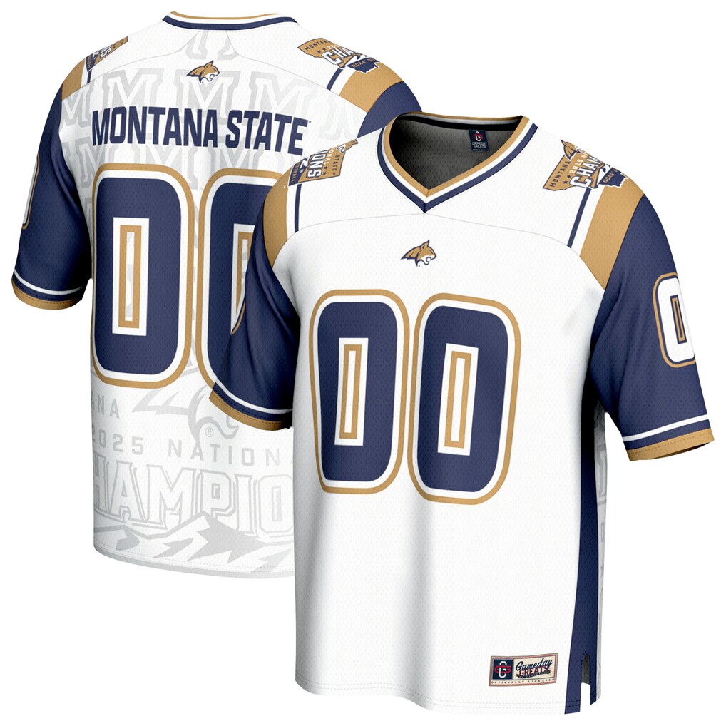 Unisex GameDay Greats White Montana State Bobcats 2025 NCAA FCS Football National Champions Commemorative Fashion Jersey - ujerseystore
