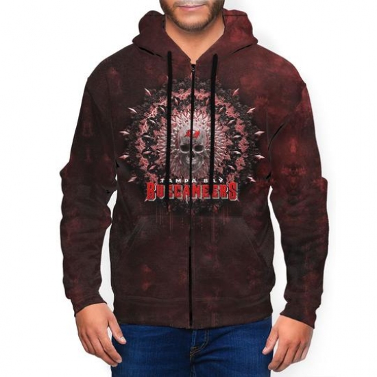 Buccaneers Men's Zip Hooded Sweatshirt - Ujersey