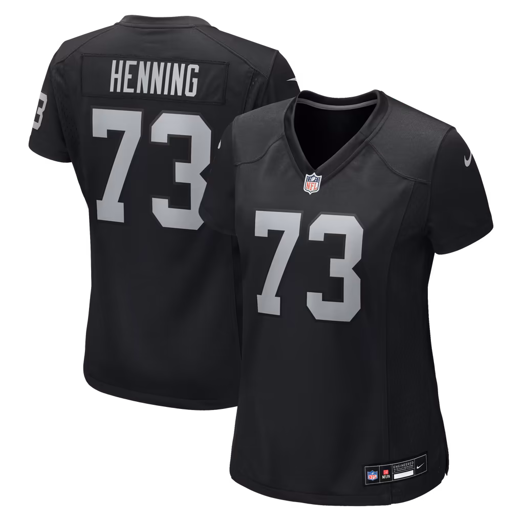 Women's Las Vegas Raiders Niklas Henning Nike Black Team Game Jersey - Ujersey