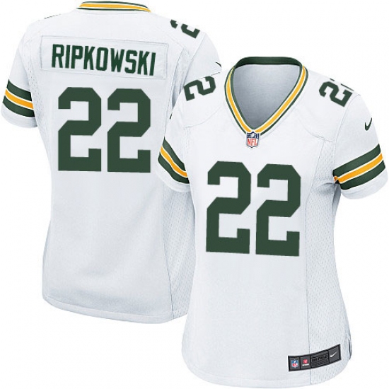 Women's Nike Green Bay Packers #22 Aaron Ripkowski Game White NFL Jersey - Ujersey