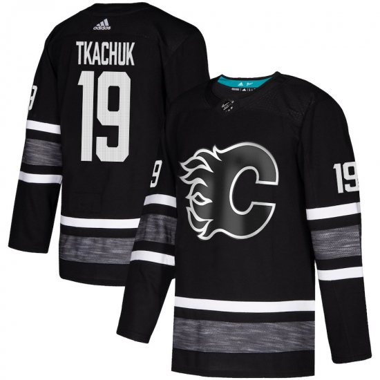 Men's Adidas Calgary Flames #19 Matthew Tkachuk Black 2019 All-Star Game Parley Authentic Stitched NHL Jersey - Ujersey