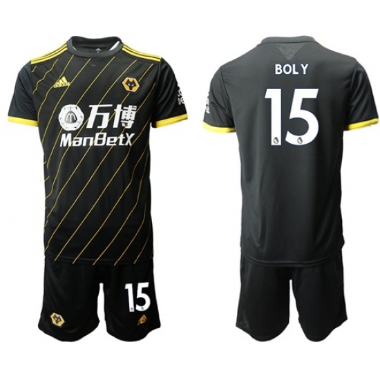 Wolves #15 Boly Away Soccer Club Jersey