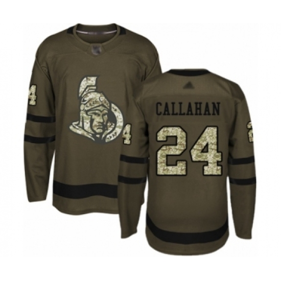 Youth Ottawa Senators #24 Ryan Callahan Authentic Green Salute to Service Hockey Jersey - Ujersey