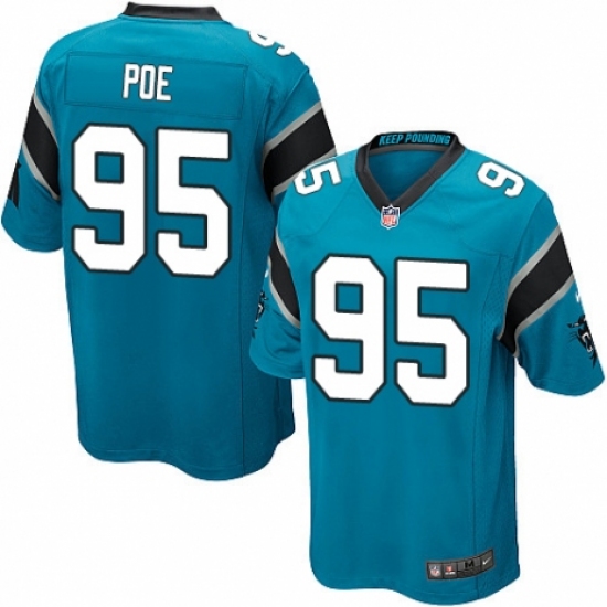 Men's Nike Carolina Panthers #95 Dontari Poe Game Blue Alternate NFL Jersey - Ujersey