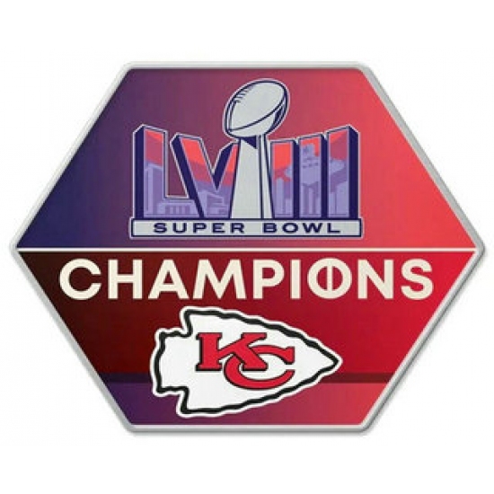 Printed Kansas City Chiefs 2024 NFL Super Bowl LVIII 58 Champions Jersey Patch