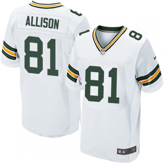Men's Nike Green Bay Packers #81 Geronimo Allison Elite White NFL Jersey - Ujersey