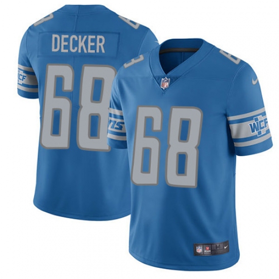 Men's Nike Detroit Lions #68 Taylor Decker Limited Light Blue Team Color Vapor Untouchable NFL Jersey - Ujersey