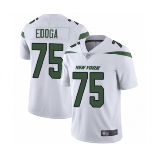 Youth New York Jets #75 Chuma Edoga White Vapor Untouchable Limited Player Football Jersey - Ujersey