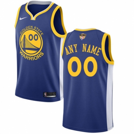 Youth Nike Golden State Warriors Customized Swingman Royal Blue Road 2018 NBA Finals Bound NBA Jersey - Icon Edition - Ujersey