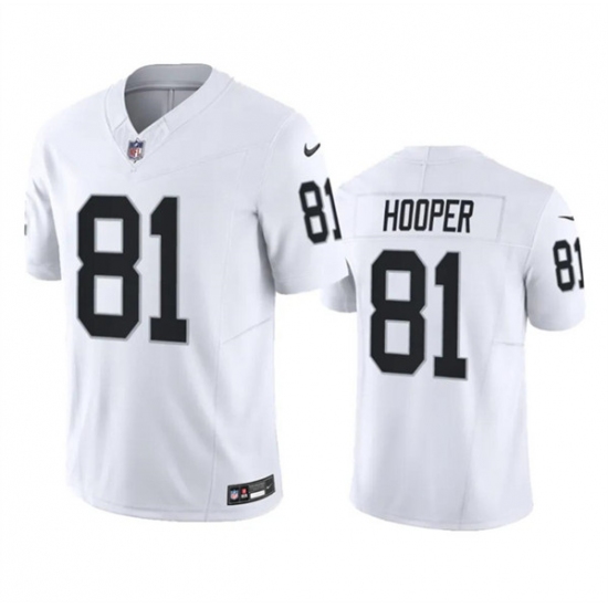 Men's Las Vegas Raiders #81 Austin Hooper White 2023 F.U.S.E. Football Stitched Jersey - Ujersey