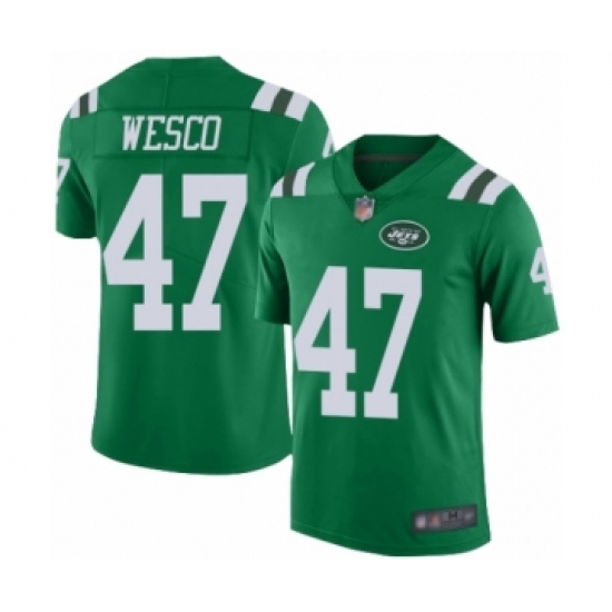 Youth New York Jets #47 Trevon Wesco Limited Green Rush Vapor Untouchable Football Jersey - Ujersey