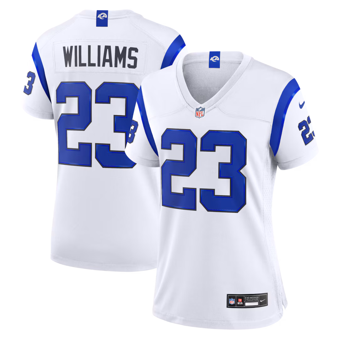 Women's Los Angeles Rams Kyren Williams Nike Fearsome White Game Jersey - U-jersey