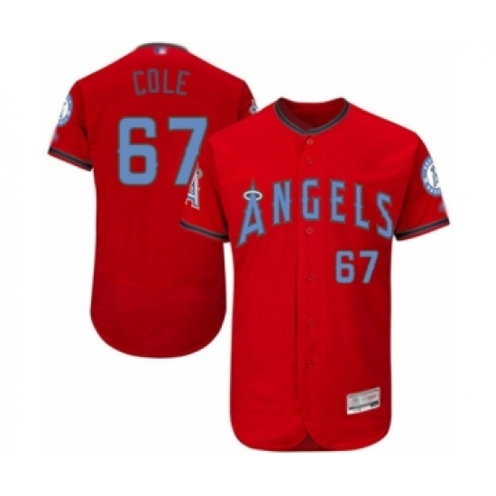 Men's Los Angeles Angels of Anaheim #67 Taylor Cole Authentic Red 2016 Father's Day Fashion Flex Base Baseball Player Jersey - Ujersey
