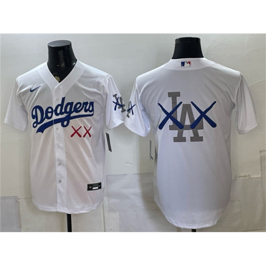 Men's Los Angeles Dodgers White Vapor Premier Limited Stitched Baseball Jersey - Ujersey