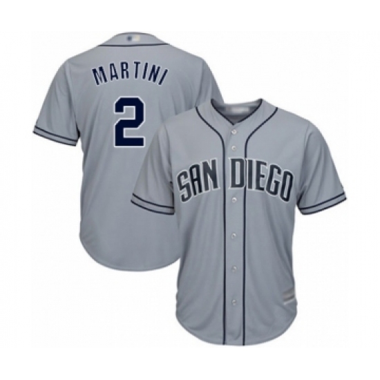 Youth San Diego Padres #2 Nick Martini Authentic Grey Road Cool Base Baseball Player Jersey - Ujersey