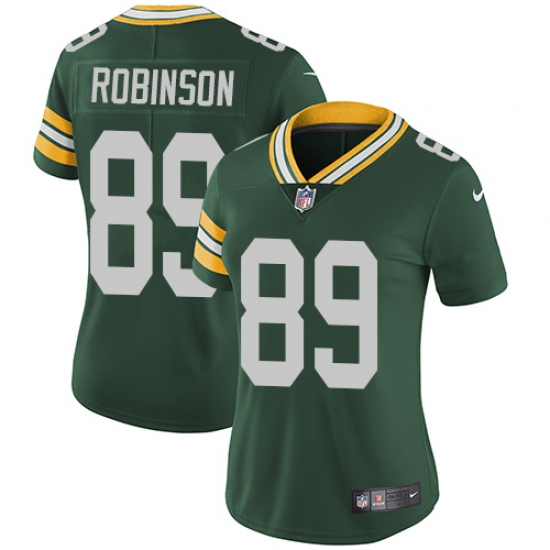 Women's Nike Green Bay Packers #89 Dave Robinson Elite Green Team Color NFL Jersey - Ujersey