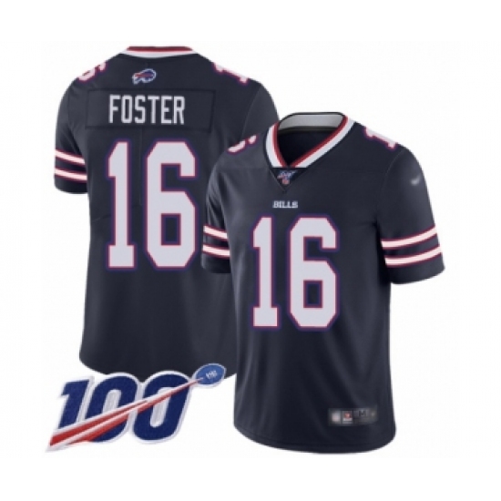 Youth Buffalo Bills #16 Robert Foster Limited Navy Blue Inverted Legend 100th Season Football Jersey - Ujersey
