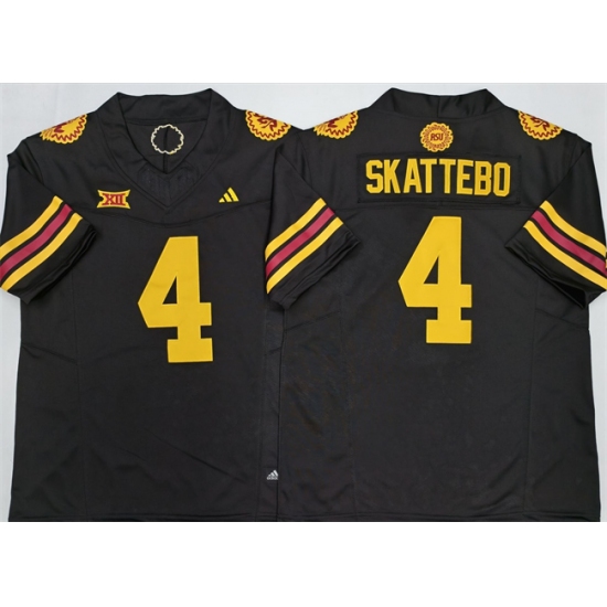Men's Arizona State Sun Devils #4 Cam Skattebo Black 2025 F.U.S.E. Vapor Limited Stitched Jersey - Ujersey