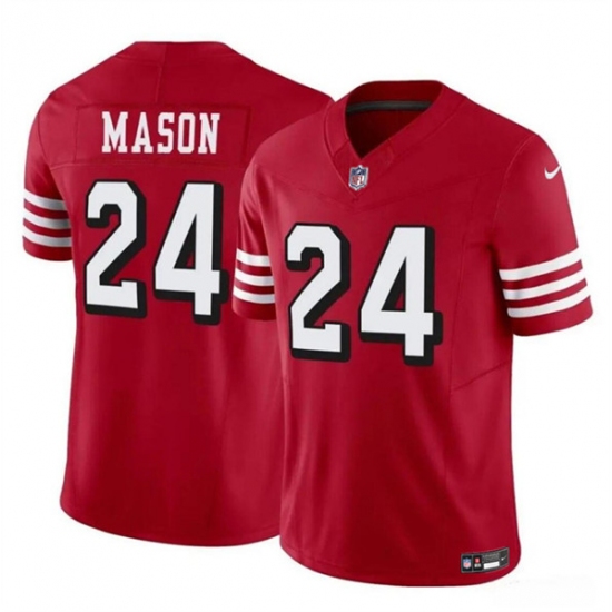Men's San Francisco 49ers #24 Jordan Mason New Red 2023 F.U.S.E. Football Stitched Jersey - Ujersey