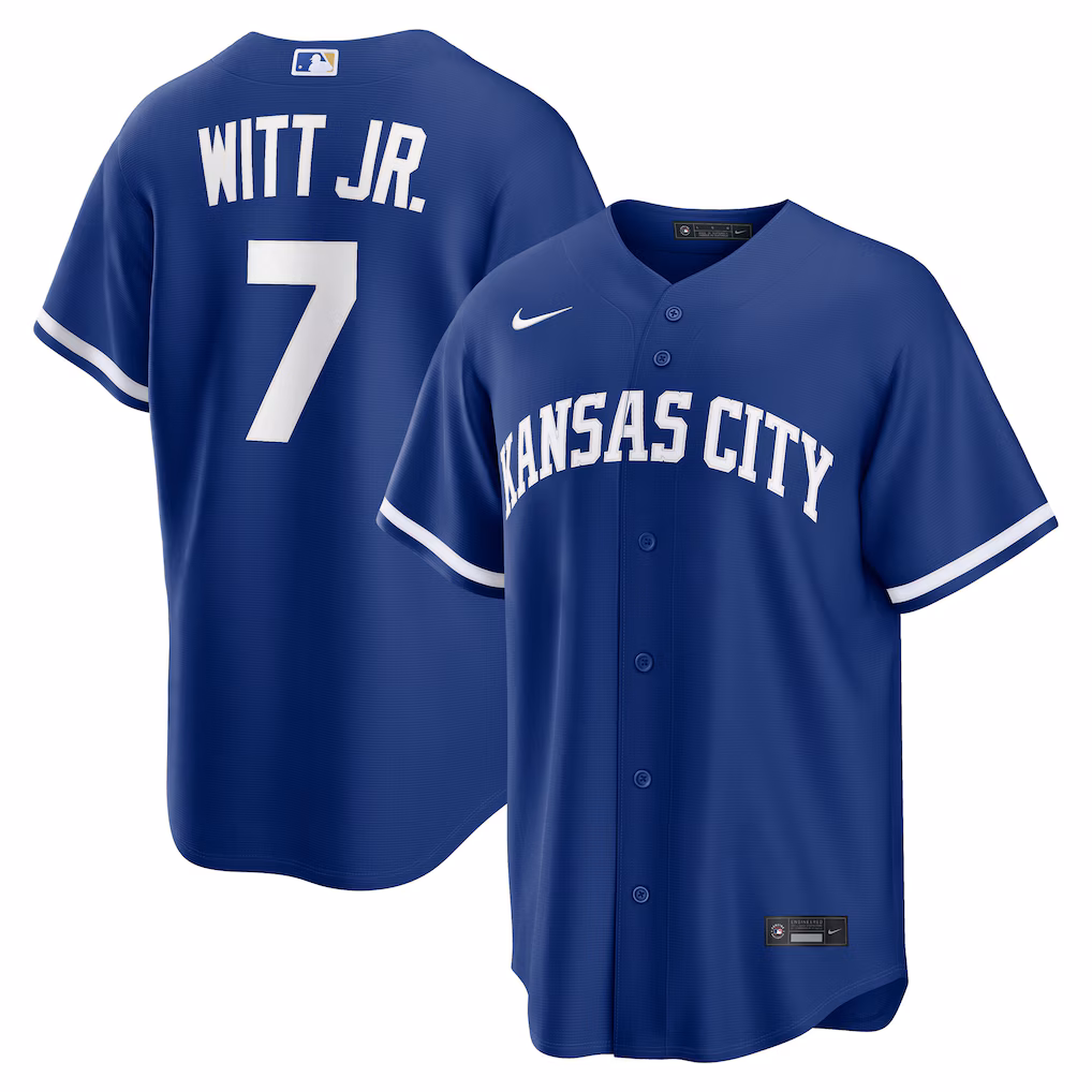 Men's Kansas City Royals Bobby Witt Jr. Nike Royal Alternate Replica Jersey - Ujersey