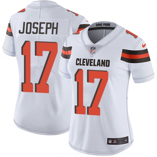 Women's Nike Cleveland Browns #17 Greg Joseph White Vapor Untouchable Limited Player NFL Jersey - Ujersey