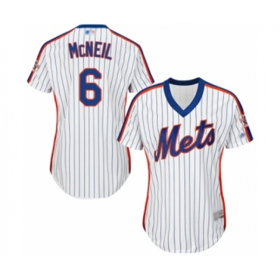 Women's New York Mets #6 Jeff McNeil Authentic White Alternate Cool Base Baseball Jersey - Ujersey