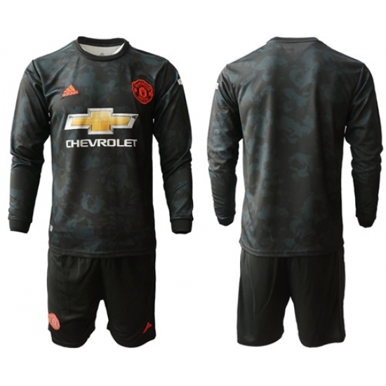 Manchester United Blank Third Long Sleeves Soccer Club Jersey