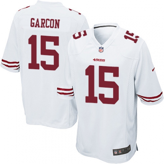 Men's Nike San Francisco 49ers #15 Pierre Garcon Game White NFL Jersey - Ujersey