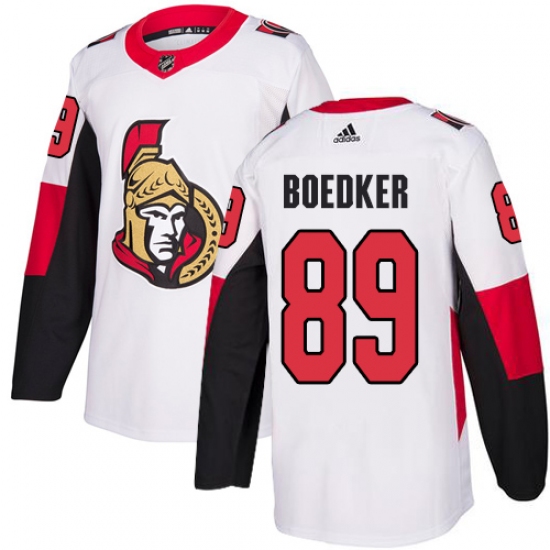 Men's Adidas Ottawa Senators #89 Mikkel Boedker Authentic White Away NHL Jersey - Ujersey