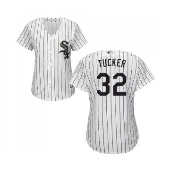 Women's Chicago White Sox #32 Preston Tucker Replica White Home Cool Base Baseball Jersey - Ujersey