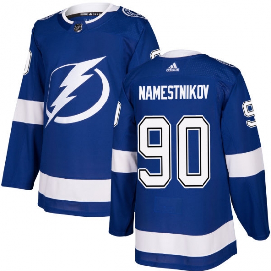 Men's Adidas Tampa Bay Lightning #90 Vladislav Namestnikov Authentic Royal Blue Home NHL Jersey - Ujersey