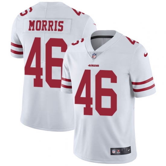 Men's Nike San Francisco 49ers #46 Alfred Morris White Vapor Untouchable Limited Player NFL Jersey - Ujersey