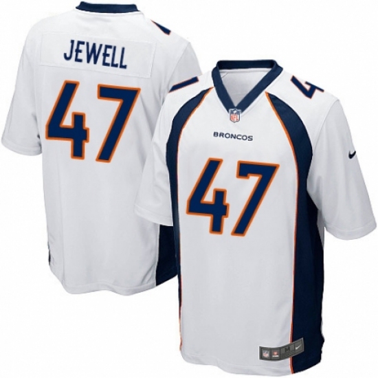 Men's Nike Denver Broncos #47 Josey Jewell Game White NFL Jersey - Ujersey