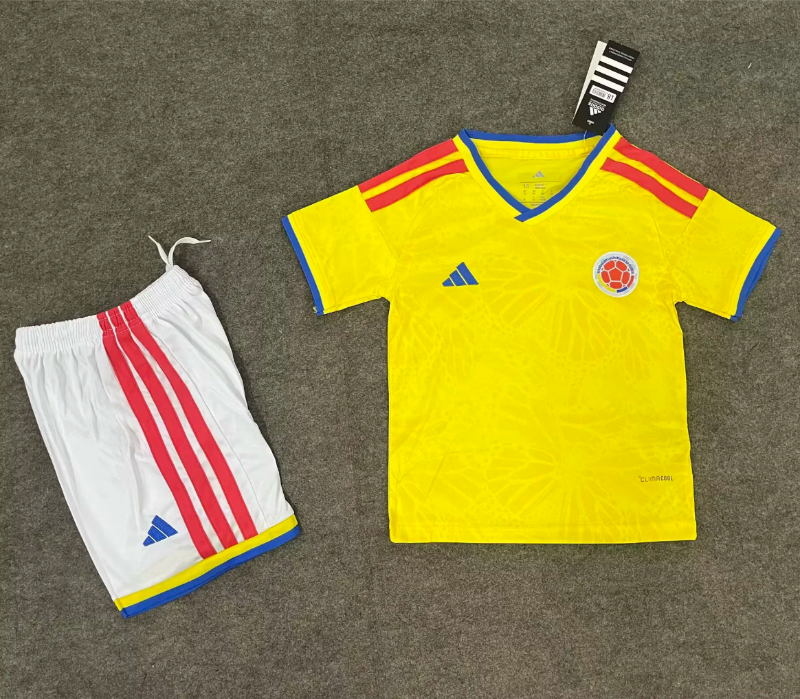 Colombia national football team's home jersey  Kids Kit Jersey+Shorts  2026