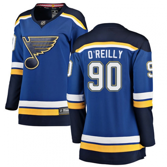 Women's St. Louis Blues #90 Ryan O'Reilly Fanatics Branded Royal Blue Home Breakaway NHL Jersey - Ujersey