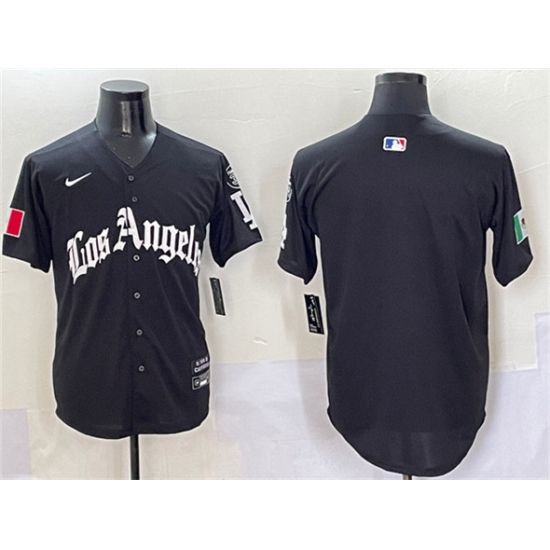 Men's Los Angeles Dodgers Blank Black Mexico 2025 LA Gothic Style With Fernando Vapor Premier Limited Stitched Baseball Jersey - Ujersey