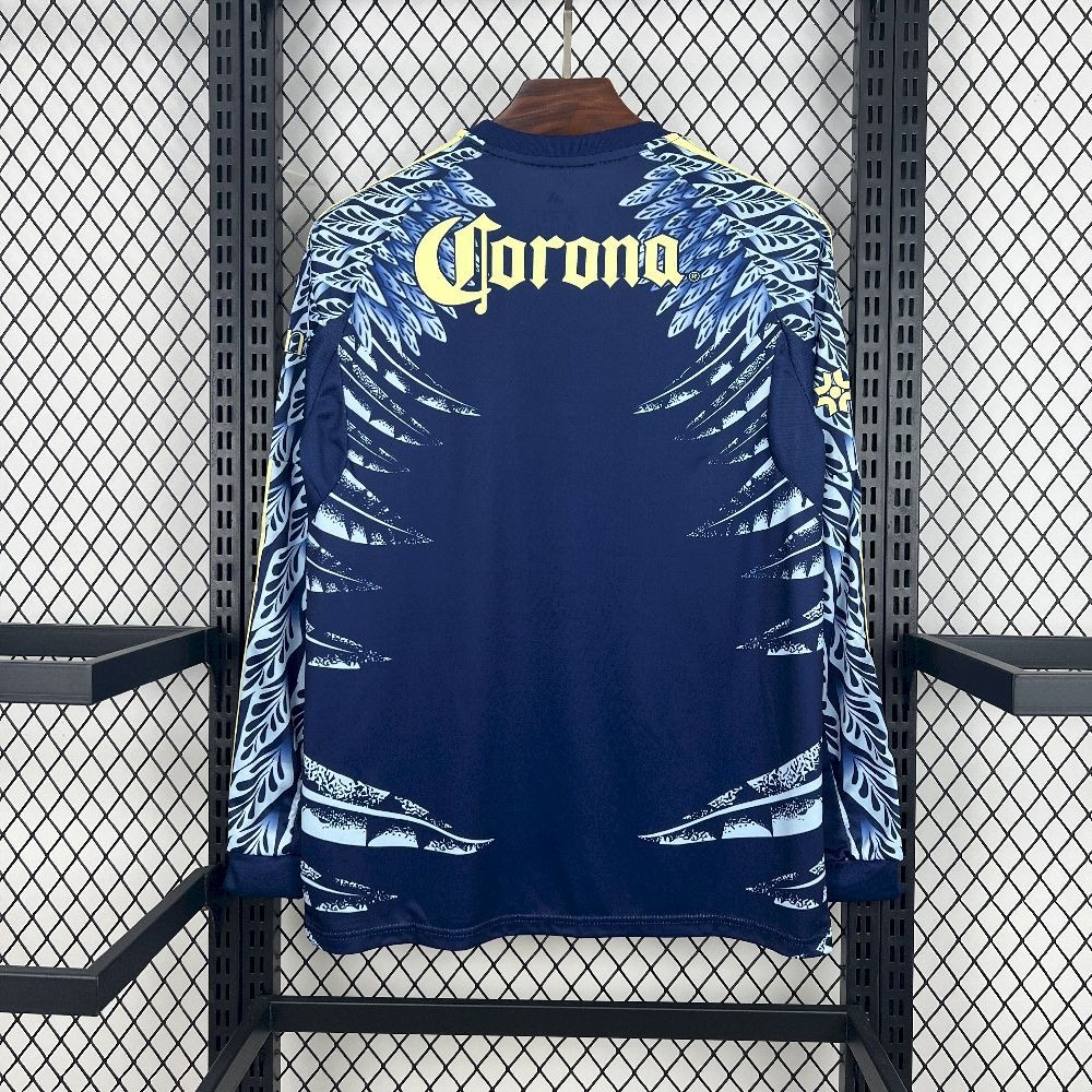 Club America Soccer Jersey Away Long Sleeve Custom Shirt 2025/26 - ujerseystore
