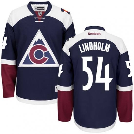 Men's Reebok Colorado Avalanche #54 Anton Lindholm Authentic Blue Third NHL Jersey - Ujersey