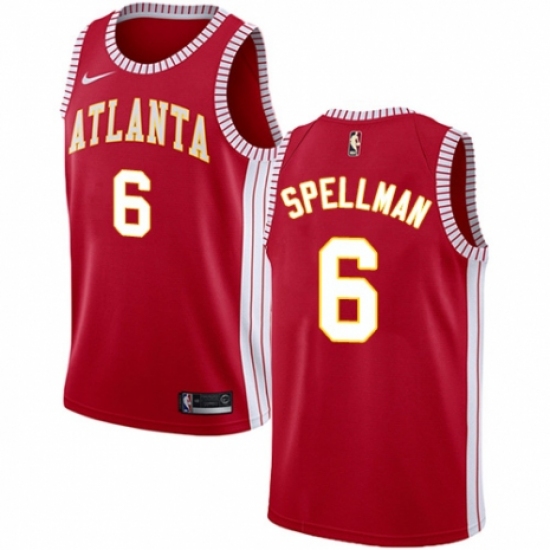 Women's Nike Atlanta Hawks #6 Omari Spellman Authentic Red NBA Jersey Statement Edition - Ujersey
