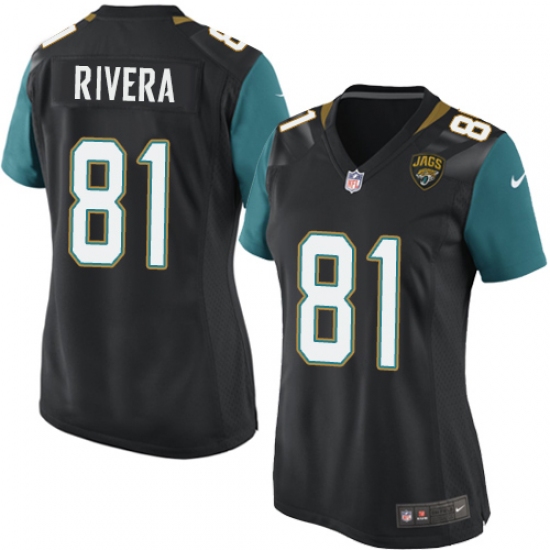 Women's Nike Jacksonville Jaguars #81 Mychal Rivera Game Black Alternate NFL Jersey - Ujersey