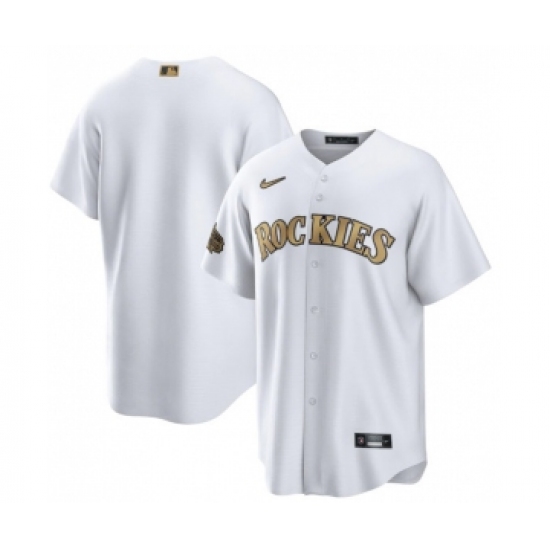 Men's Colorado Rockies Blank White 2022 All-Star Cool Base Stitched Baseball Jersey - Ujersey