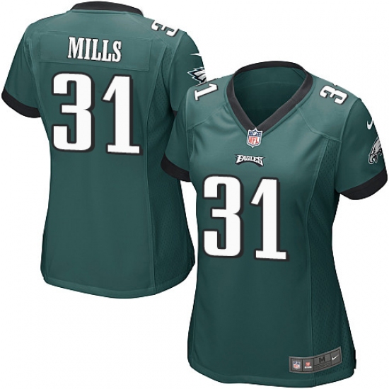 Women's Nike Philadelphia Eagles #31 Jalen Mills Game Midnight Green Team Color NFL Jersey - Ujersey