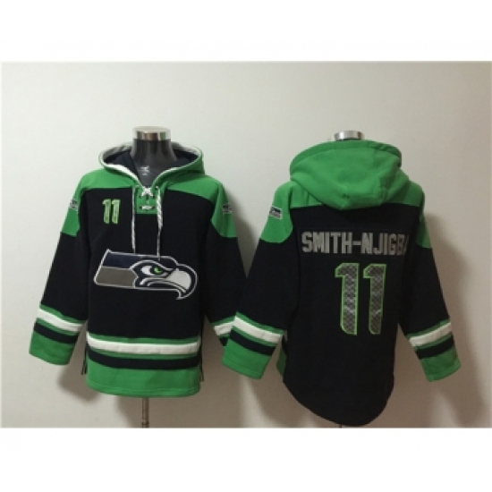 Men's Seattle Seahawks #11 Jaxon Smith-Njigba Black Ageless Must-Have Lace-Up Pullover Hoodie - Ujersey