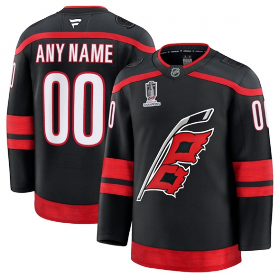Men's Carolina Hurricanes Active Player Custom Black 2026 Stanley Cup Champions Home Stitched Jersey - Ujersey