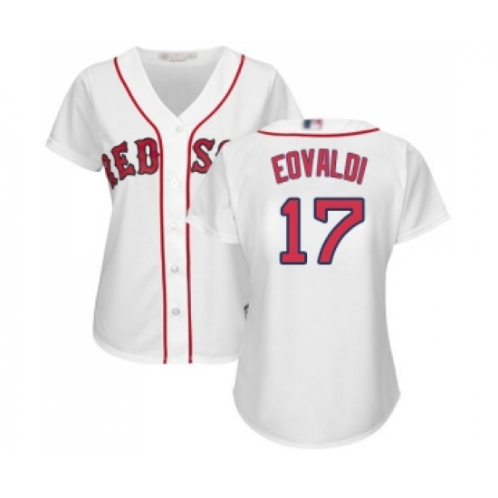 Women's Boston Red Sox #17 Nathan Eovaldi Replica White Home Baseball Jersey - Ujersey