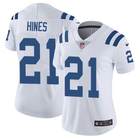 Women's Nike Indianapolis Colts #21 Nyheim Hines White Vapor Untouchable Limited Player NFL Jersey - Ujersey