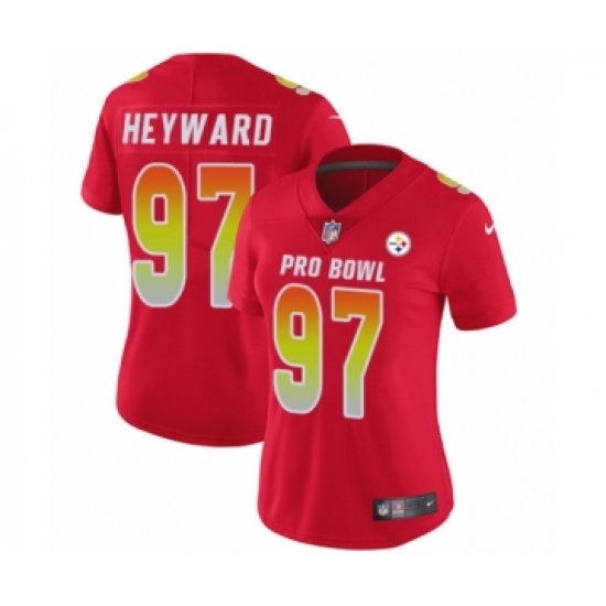 Women's Nike Pittsburgh Steelers #97 Cameron Heyward Limited Red AFC 2019 Pro Bowl NFL Jersey - Ujersey