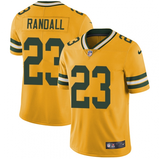 Men's Nike Green Bay Packers #23 Damarious Randall Limited Gold Rush Vapor Untouchable NFL Jersey - Ujersey